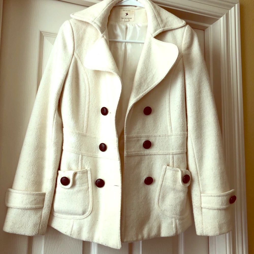 Cream Peacoat